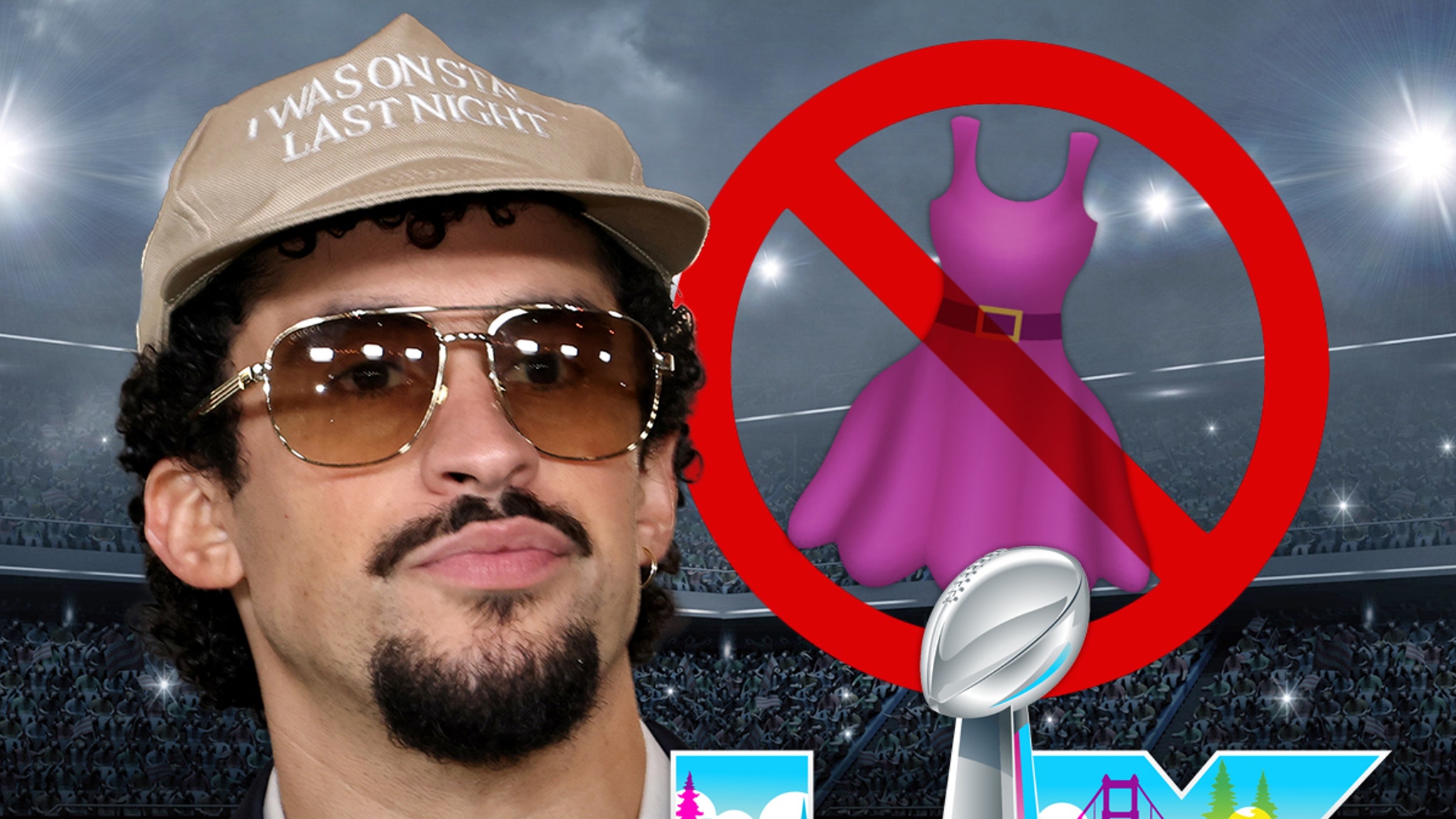 Bad Bunny no usará vestido durante el espectáculo de medio tiempo del Super Bowl