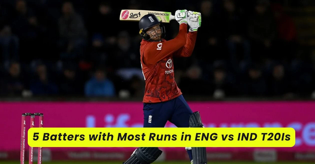 Los 5 mejores bateadores con más carreras en ENG vs IND T20 con Jos Buttler