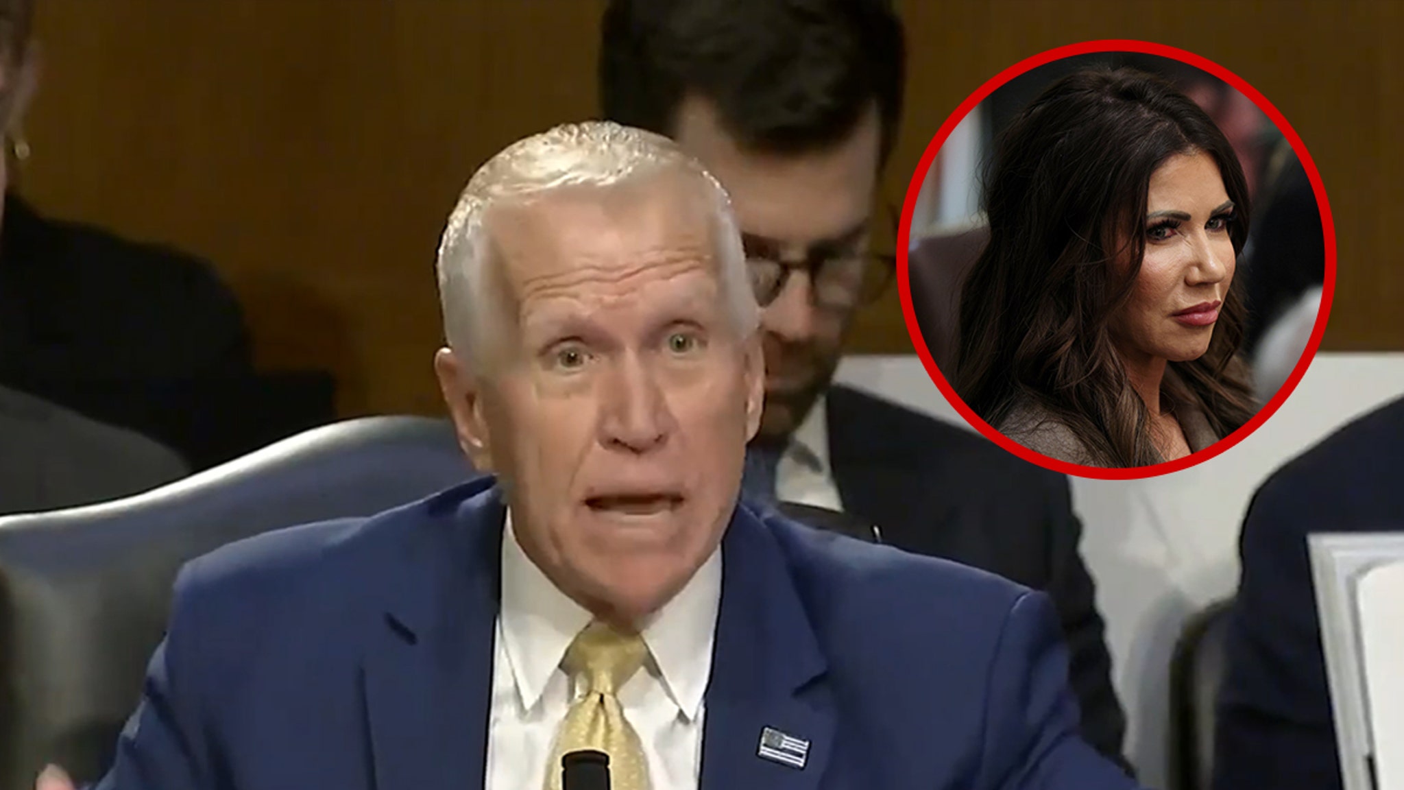 El senador Thom Tillis critica a Kristi Noem y compara los asesinatos de ICE con el perro que ella mató