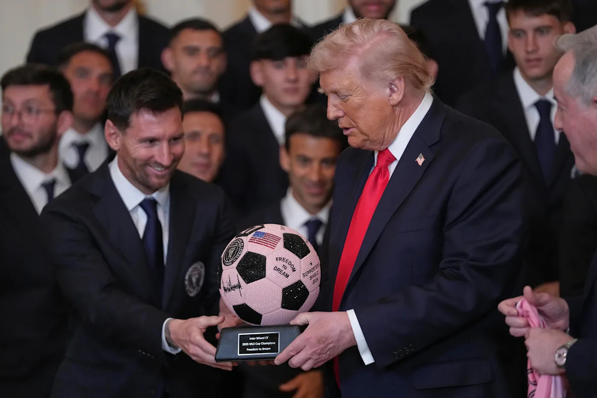Lionel Messi e Inter Miami visitan la Casa Blanca para celebrar el campeonato de la Copa MLS 2025