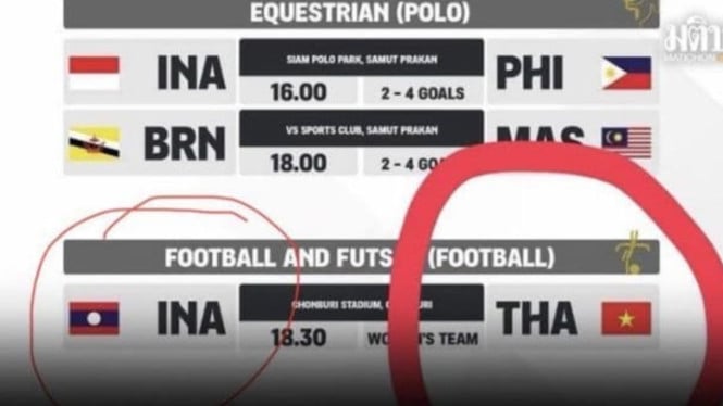 Laos reemplazó la bandera de Indonesia, Tailandia se mezcló con Vietnam en el calendario oficial