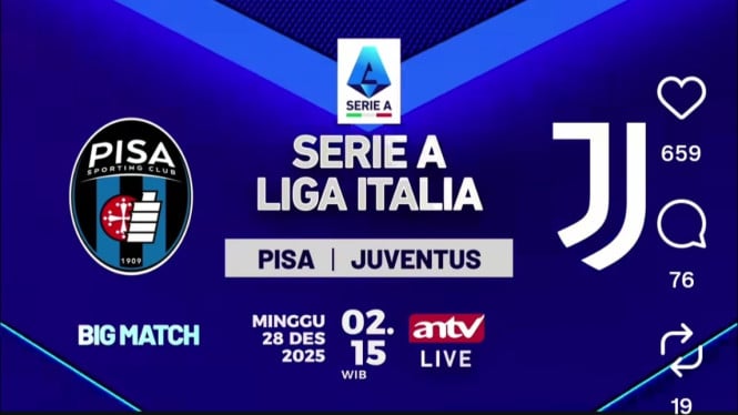 ¡Continuo! EN VIVO por ANTV, Duelo Serie A Pisa vs Juventus