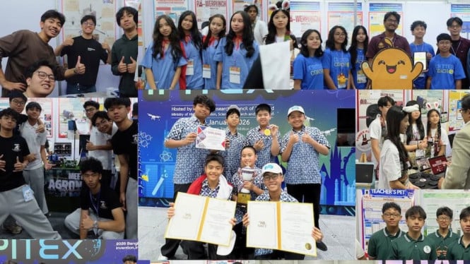 ¡Con orgullo! Estudiantes indonesios compraron medallas en Bangkok