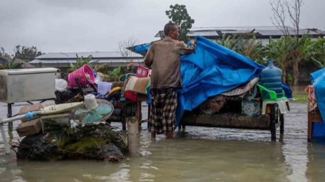 Inundaciones en Grobogan Regency, 9.736 familias en 45 aldeas afectadas