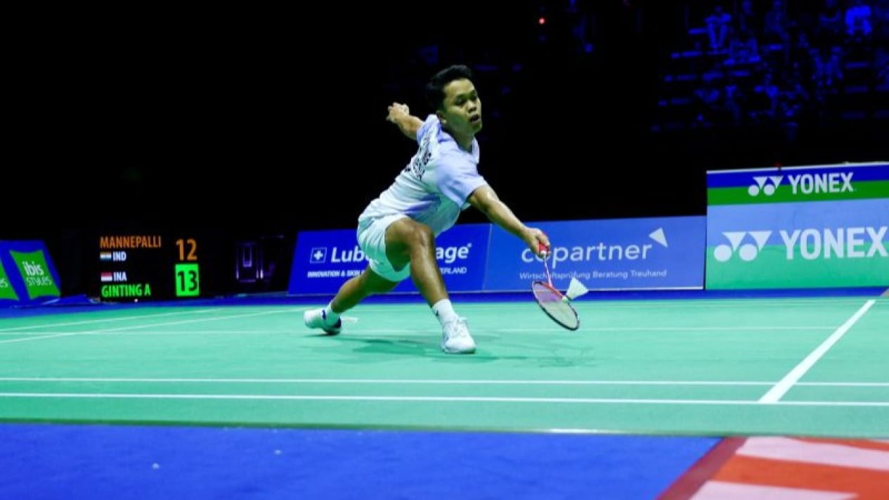 Esposa e hijos inspiran a Anthony Ginting a semifinales del Abierto de Suiza