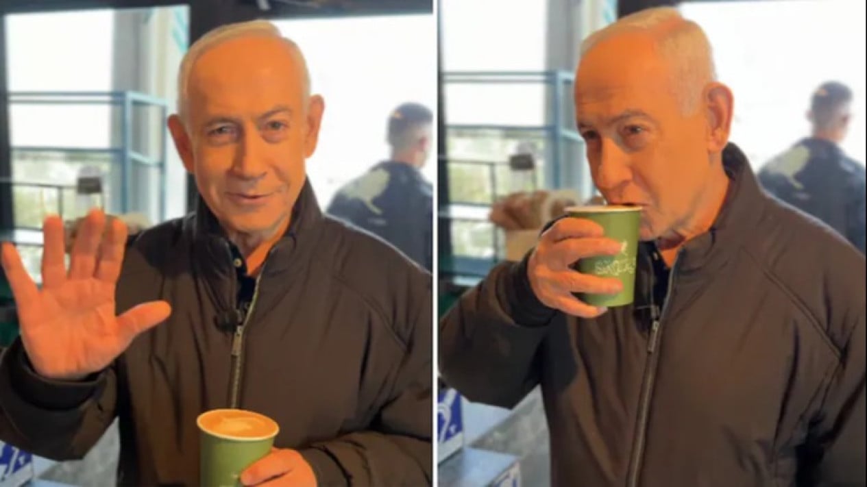 Se rumoreaba que había sido asesinado, pero Netanyahu dijo en cambio que estaba dispuesto a morir por el pueblo de Israel mientras tomaba café.