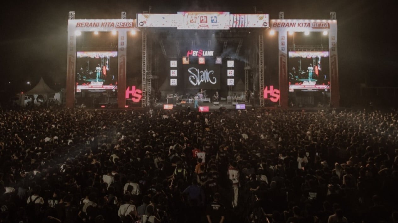 Concierto Slank en Palembang Booms, área de improvisación para 20.000 espectadores
