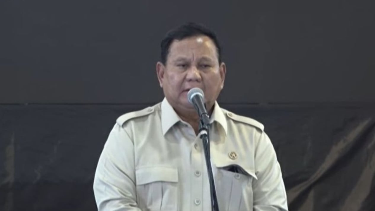 Prabowo les dice a los estudiantes de la escuela popular que a menudo fue ridiculizado hasta que llegó a ser presidente.