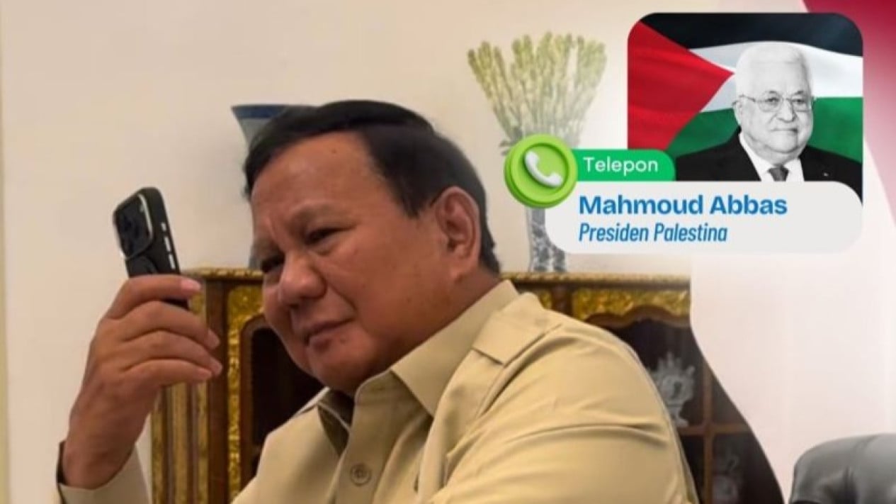 En el momento en que Prabowo recibió una llamada telefónica del presidente palestino Mahmoud Abbas, se convirtió en un tema de discusión.