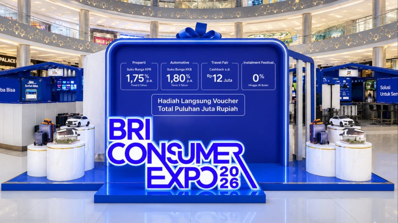 BRI Consumer Expo 2026 Makassar ofrece un interés de KPR del 1,75%, promoción de KKB, feria de viajes y reembolso de millones.