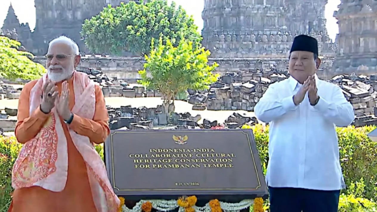 El presidente Prabowo y el primer ministro Modi inauguraron la conservación del templo de Prambanan