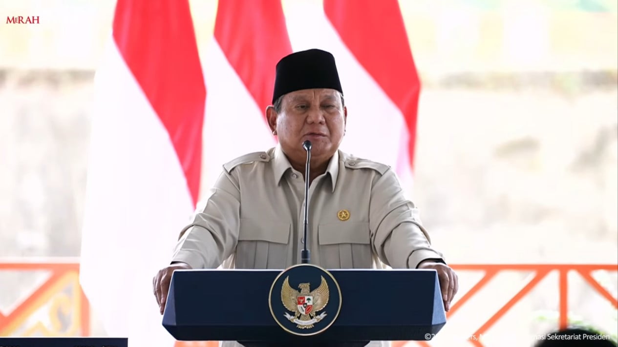 Prabowo puso en funcionamiento 5 represas en cinco provincias por un coste de 9,79 T IDR