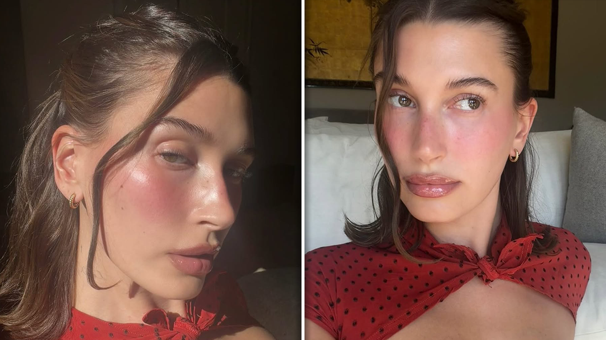 Hailey Bieber posa para selfies sexys con nuevos y deliciosos labiales