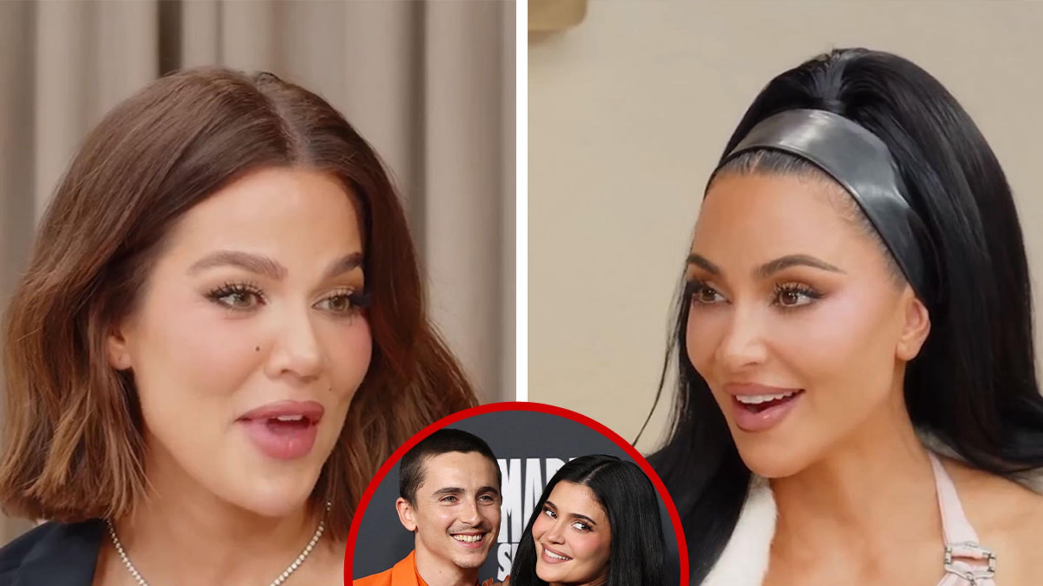Kim y Khloé Kardashian se regocijan por Kylie Jenner y Timothée Chalamet