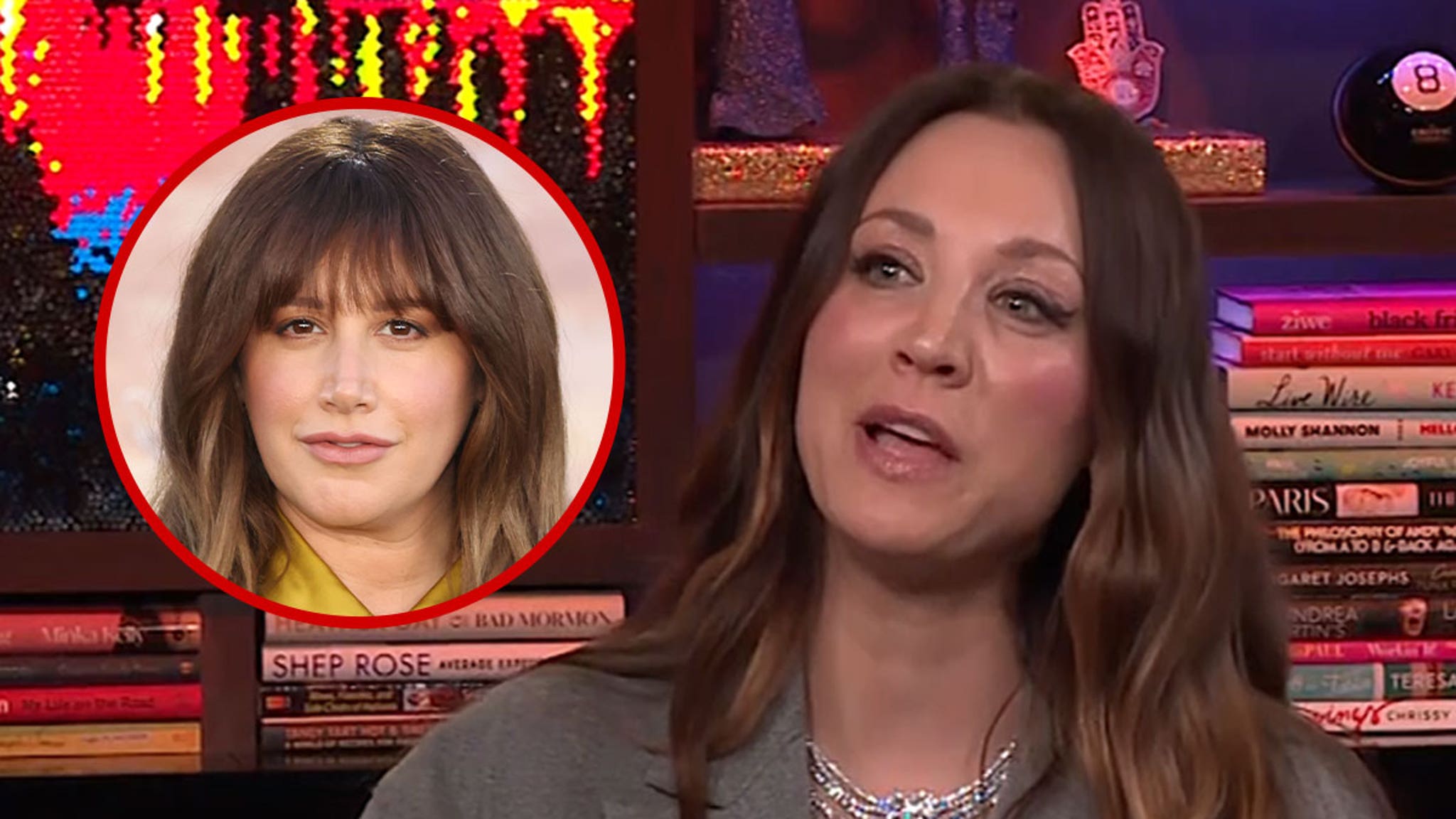 Kaley Cuoco despide a Ashley Tisdale por el drama ‘tóxico’ sobre mamás, ‘Just Leave, Baby’