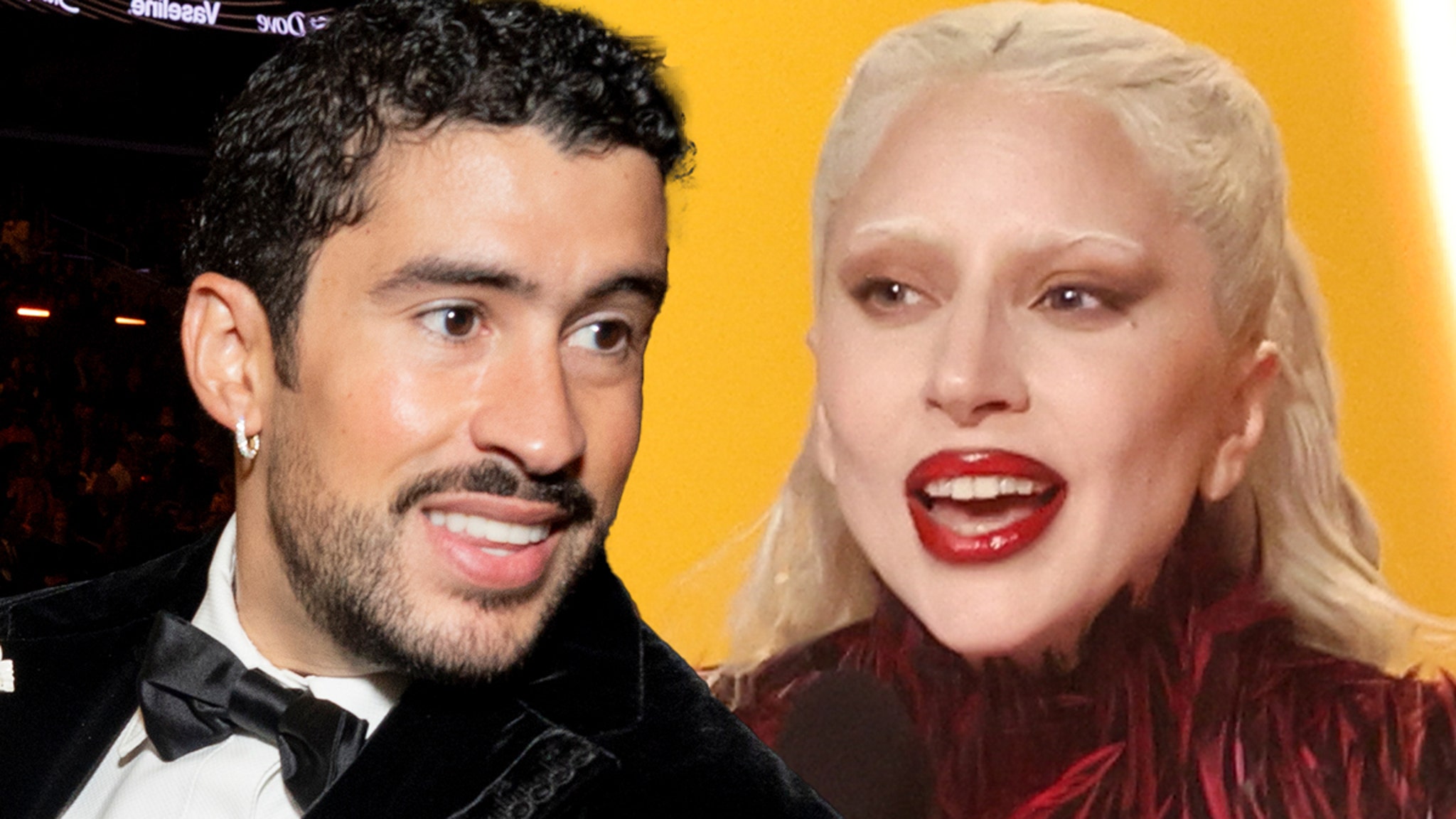 Lady Gaga sorprende a Bad Bunny momentos antes de su histórico premio Grammy