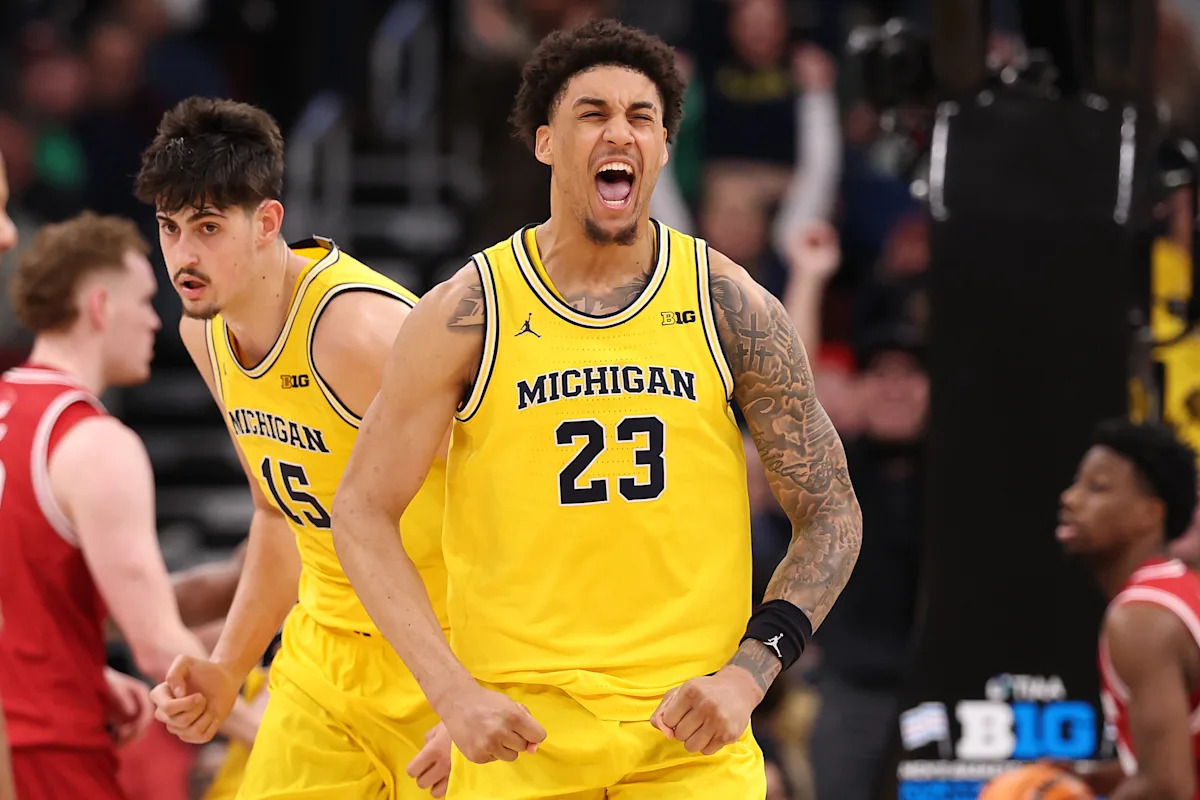 Michigan vence a Wisconsin 68-65 con un triple de último segundo de Yaxel Lendeborg para avanzar a la final del Big Ten