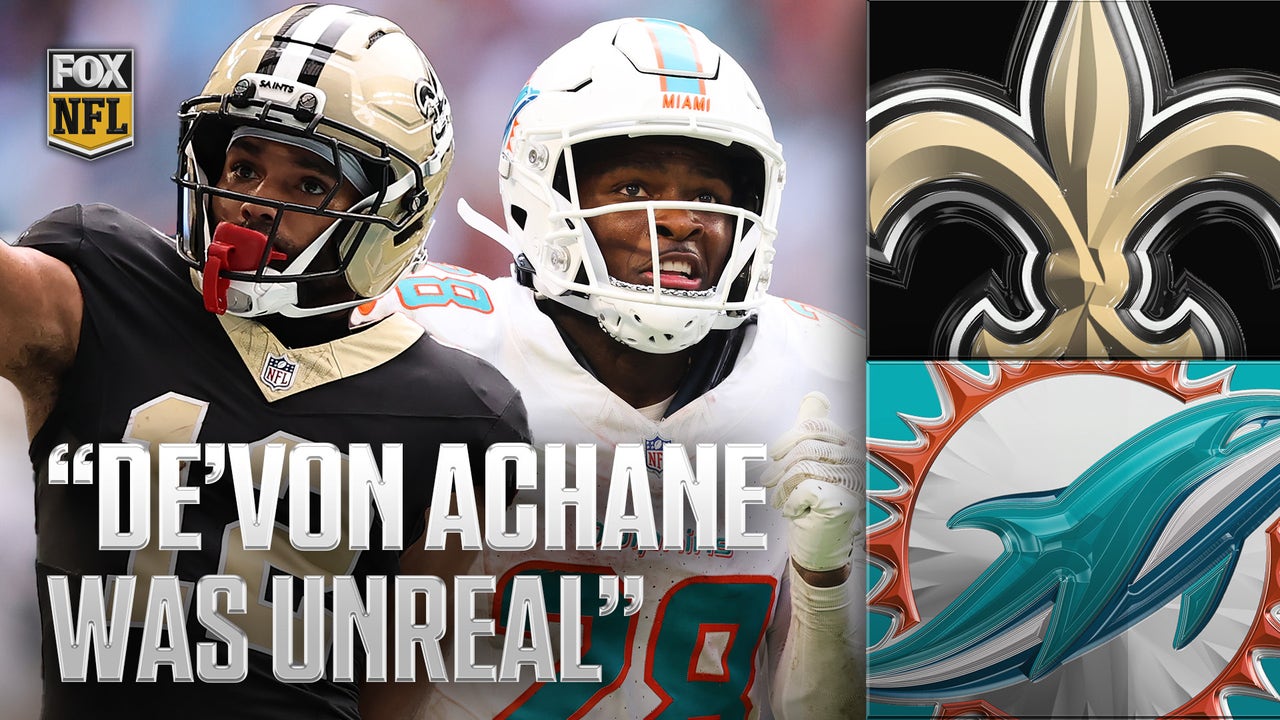De’Von Achane supera las 1,000 yardas esta temporada con salida récord en la victoria de los Dolphins sobre los Saints
