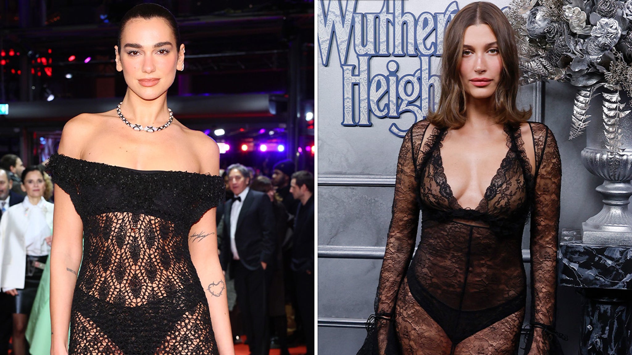 Dua Lipa vs. Hailey Bieber, ¿a quién preferirías (moda de estreno de película)