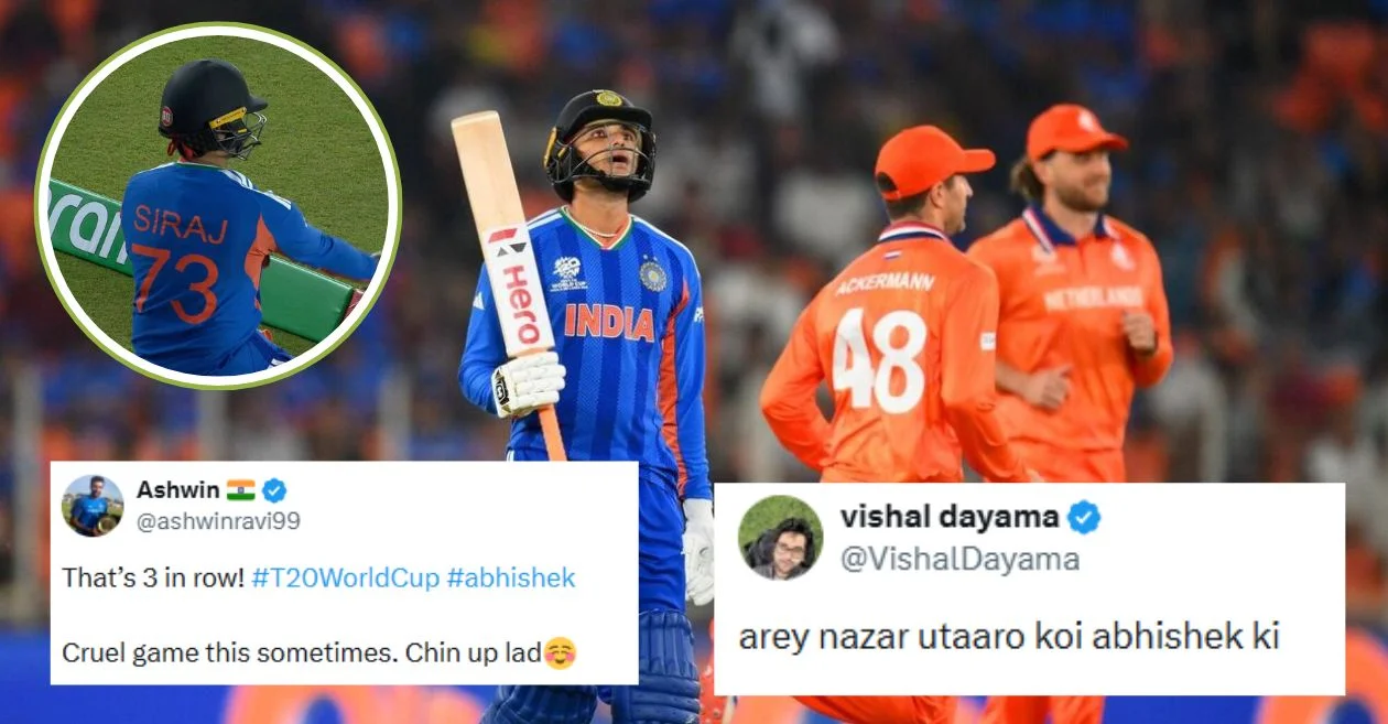 IND vs NED: Los fanáticos se sorprenden cuando Abhishek Sharma anota un pato por tercera vez consecutiva en la Copa Mundial T20 2026