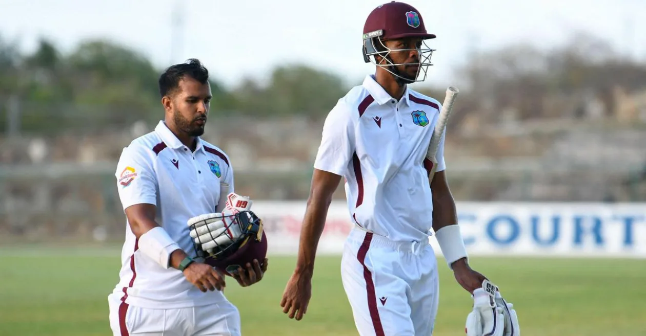 La primera prueba cincuenta de Amir Jangoo mantiene a las Indias Occidentales a la caza de Sri Lanka en el segundo día de la primera prueba