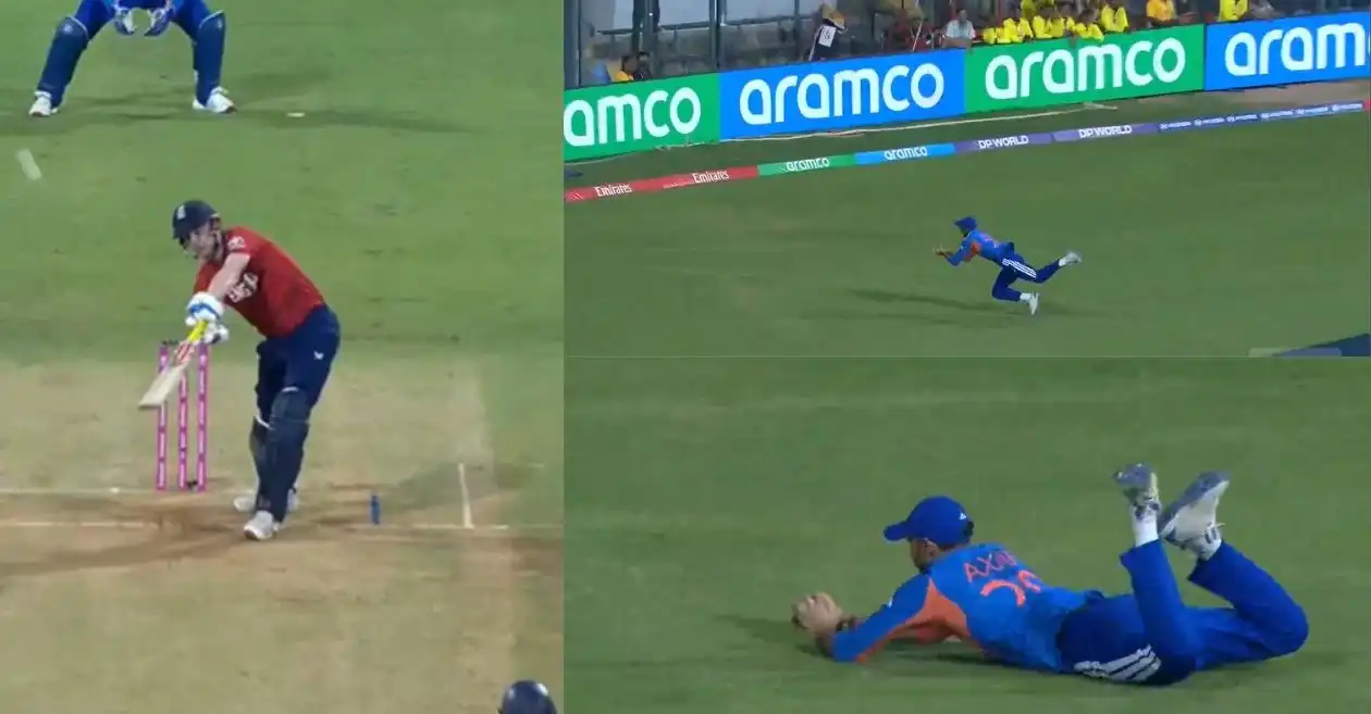 Copa del Mundo T20 2026 (MIRAR): Axar Patel realiza una atrapada impresionante para derrotar a Harry Brook en la semifinal IND vs ENG