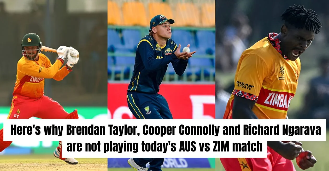 Copa del Mundo T20 2026: he aquí por qué Brendan Taylor, Cooper Connolly y Richard Ngarava no jugarán en el partido AUS vs ZIM de hoy