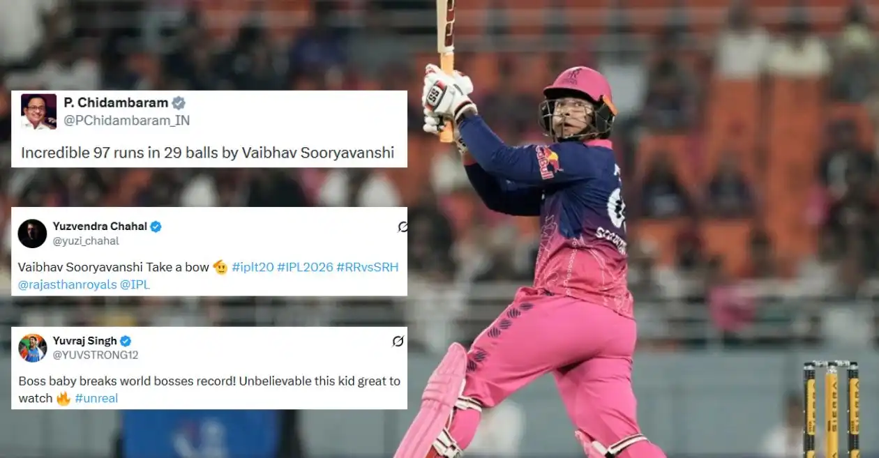 La fraternidad de cricket saluda a Vaibhav Suryavanshi por su golpe de 29 bolas para 97 carreras en la Eliminatoria IPL 2026.