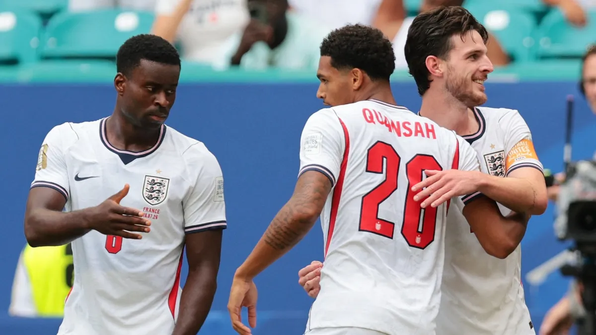 Aspectos destacados como el marcador en vivo de Francia vs Inglaterra, el resultado y el ataque de los Tres Leones de Saka Powers