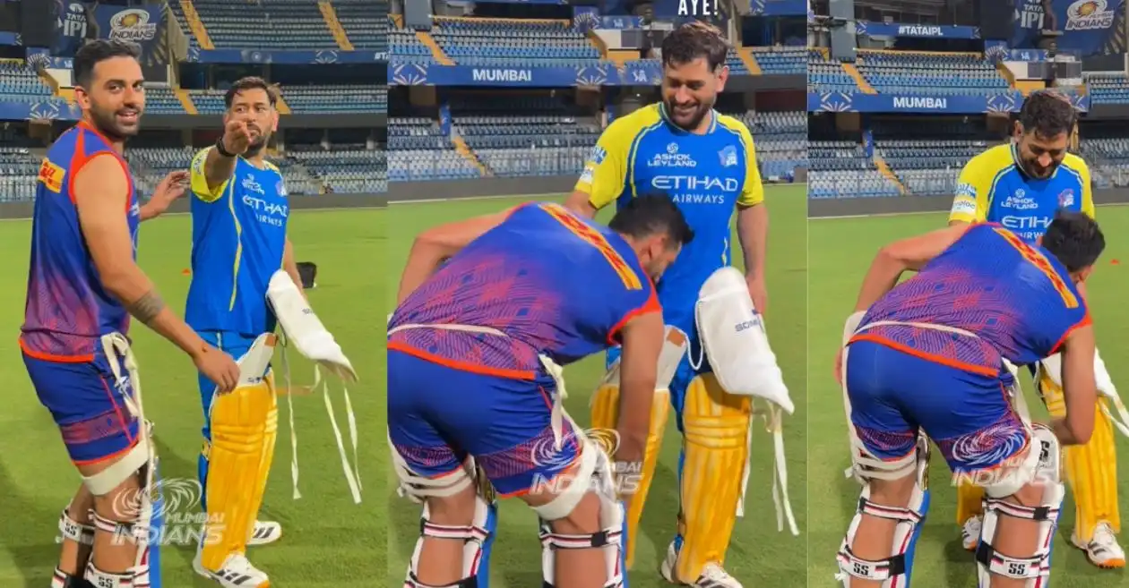 MIRAR: Deepak Chahar toca los pies de MS Dhoni antes del choque MI vs CSK IPL 2026