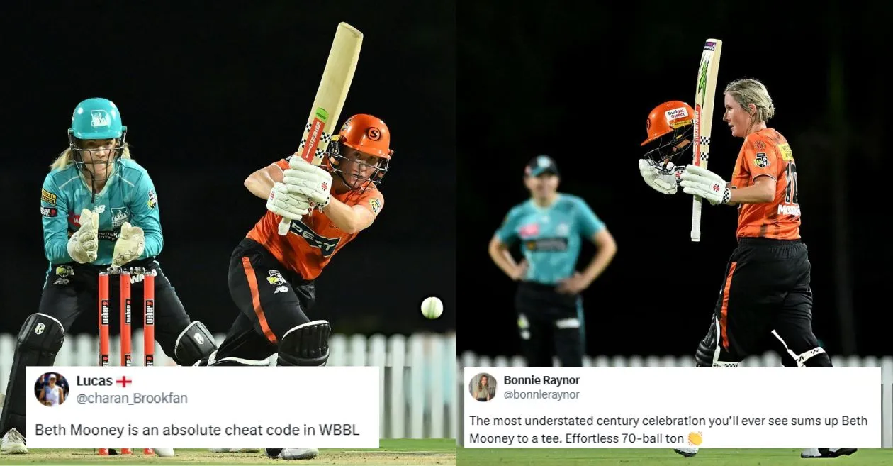 Los fanáticos se vuelven locos cuando Beth Mooney aplasta el explosivo siglo de los Perth Scorchers contra el Brisbane Heat en WBBL|11