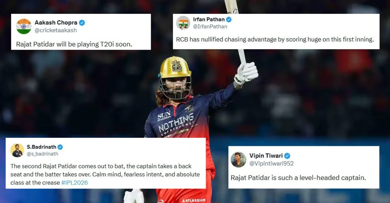 Los fanáticos se vuelven locos cuando Rajat Patidar impulsa a RCB a registrar una puntuación contra GT en el Clasificatorio 1 de IPL 2026