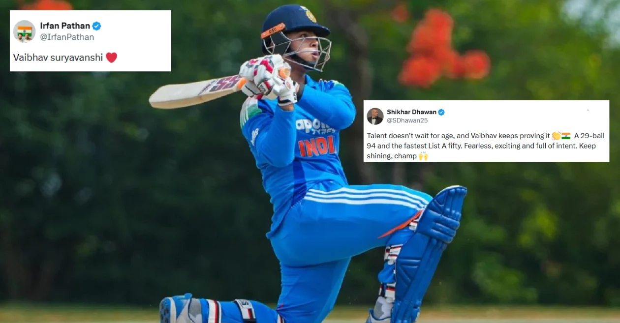 Los fanáticos se vuelven locos cuando Vaibhav Suryavanshi alcanza la lista A cincuenta más rápida para hacerse con el título de la tri-serie para India A.