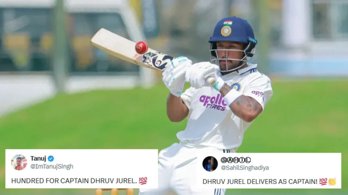 Los fanáticos estallan de alegría cuando Dhruv Jurel logra un siglo sensacional contra Sri Lanka A en el segundo día de la prueba no oficial.