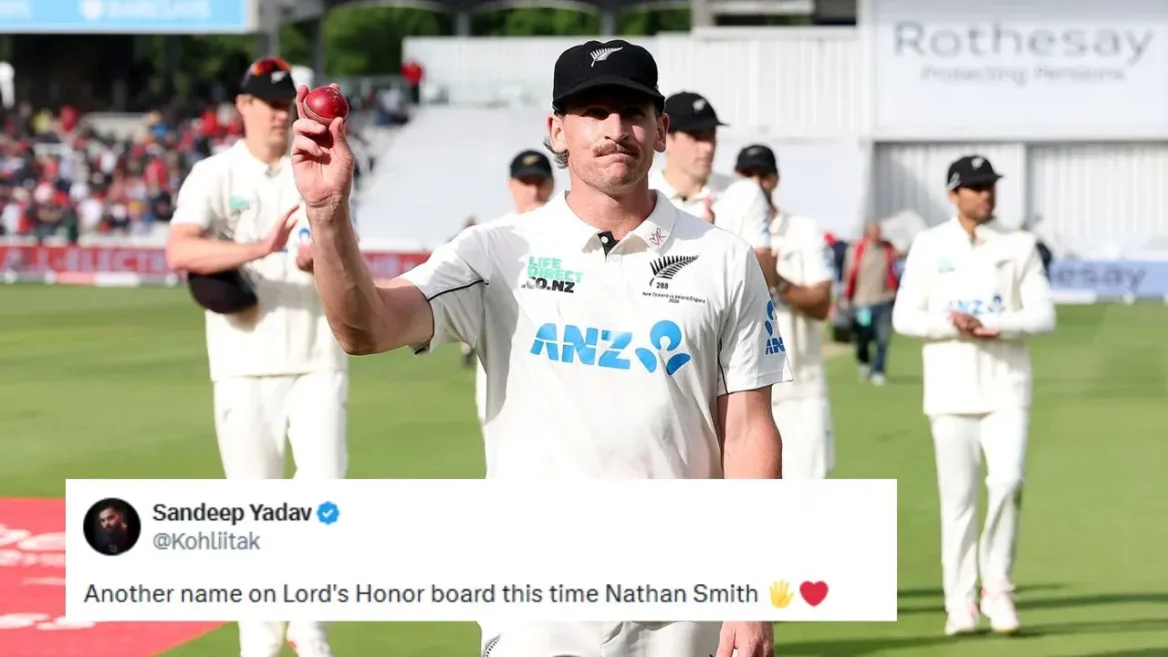 Los fanáticos aplauden mientras Nathan Smith toma seis ventanillas para cambiar la situación entre Nueva Zelanda e Inglaterra en el segundo día de la Prueba del Señor.