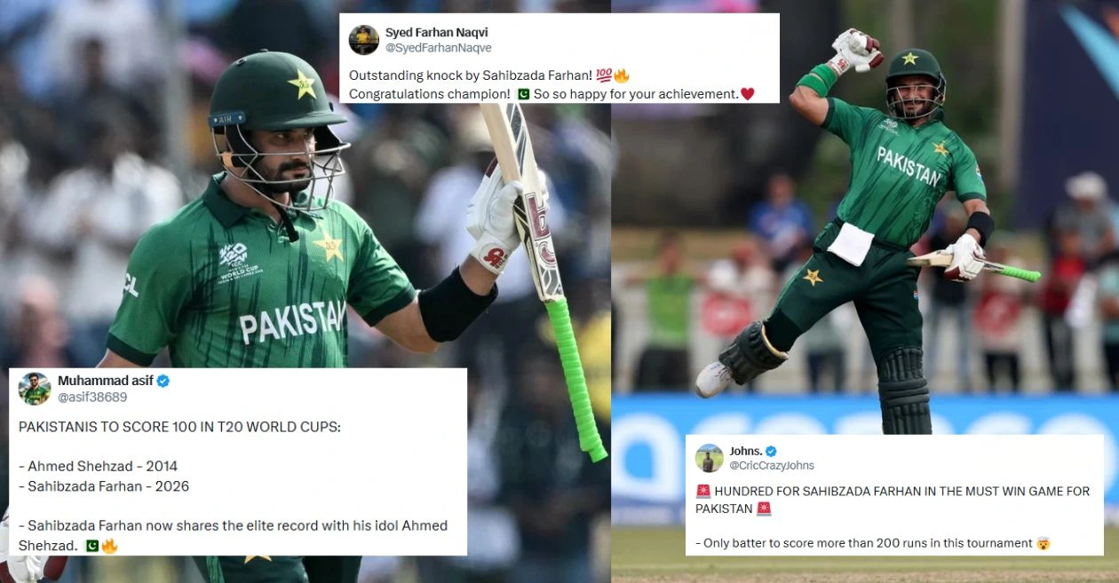 Los fanáticos rompieron a llorar cuando Sahibzada Farhan destrozó el siglo explosivo contra Namibia en un partido crucial de la Copa Mundial T20 2026.