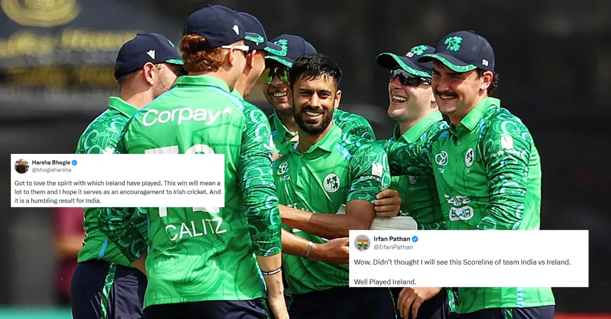 Los fanáticos reaccionan cuando Irlanda sorprende a India al registrar una histórica victoria T20I sobre los campeones del mundo.