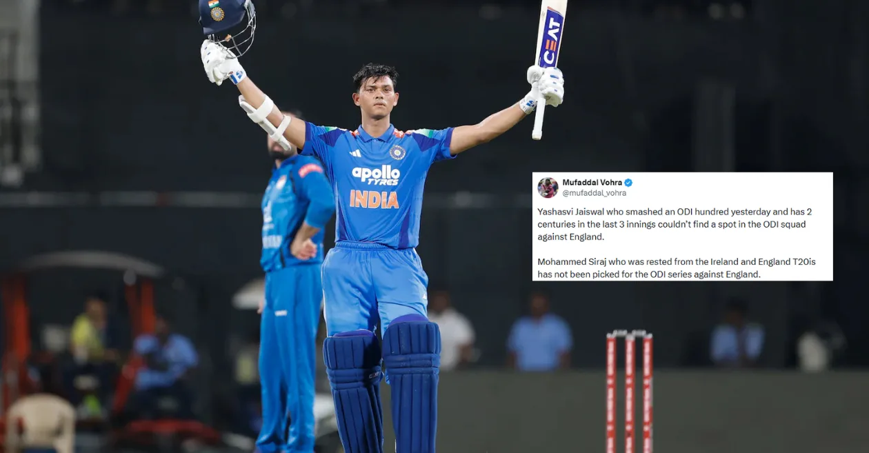 Los fanáticos reaccionan cuando Yashasvi Jaiswal no estará en el campo del equipo indio ODI para los partidos en Inglaterra.