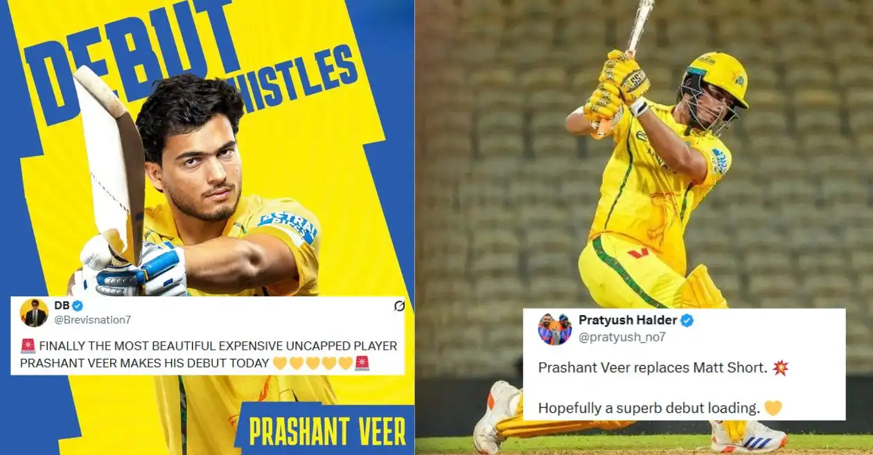 Los fanáticos expresan alegría cuando Prashant Veer hace su debut con el CSK en el choque de IPL 2026 contra PBKS