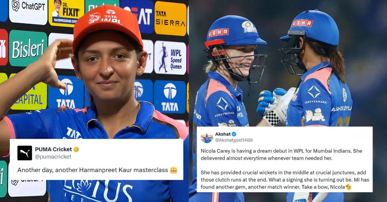 WPL 2026: Los fanáticos estallan después de que Harmanpreet Kaur y Nicola Carey guien una persecución histórica mientras los indios de Mumbai continúan su impecable racha de 8-0 contra los gigantes de Gujarat