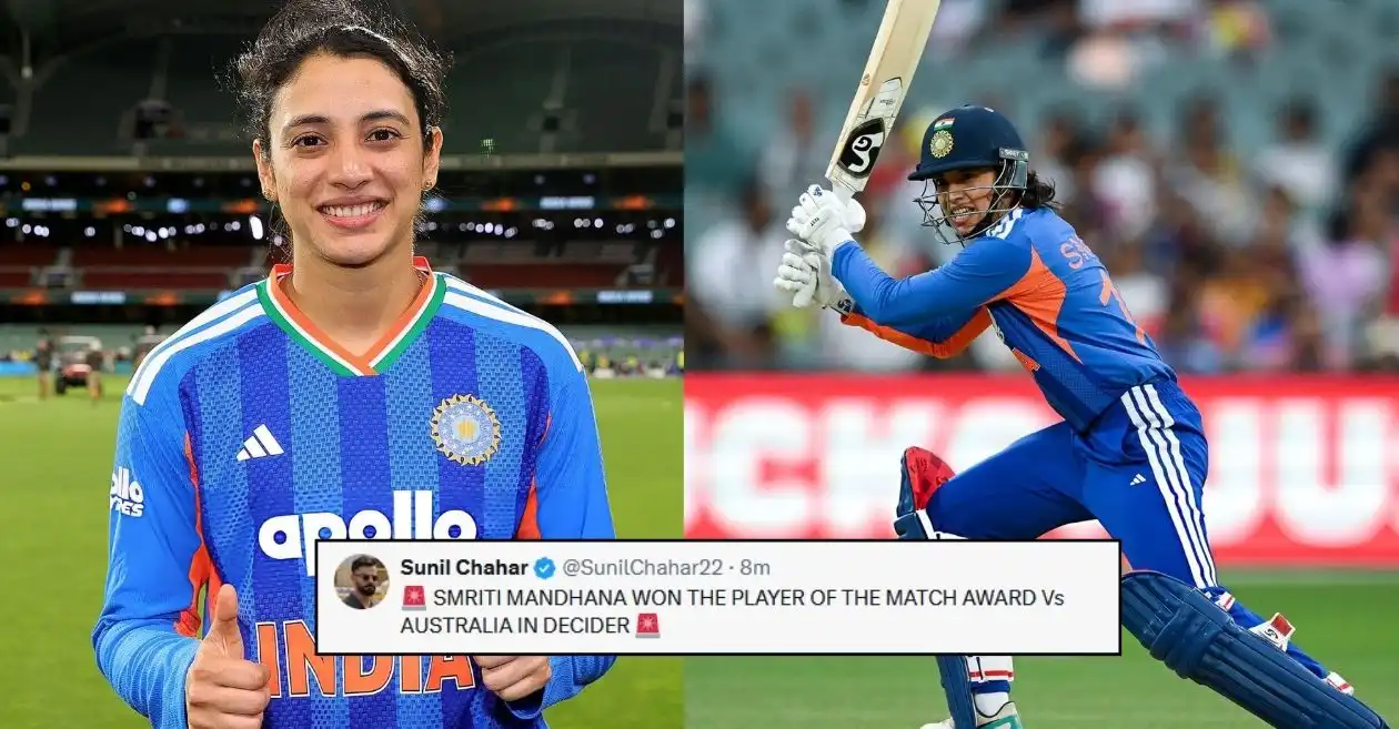 Los fanáticos se vuelven locos cuando Smriti Mandhana ayuda a India a vencer a Australia en la tercera edición del T20I femenino.