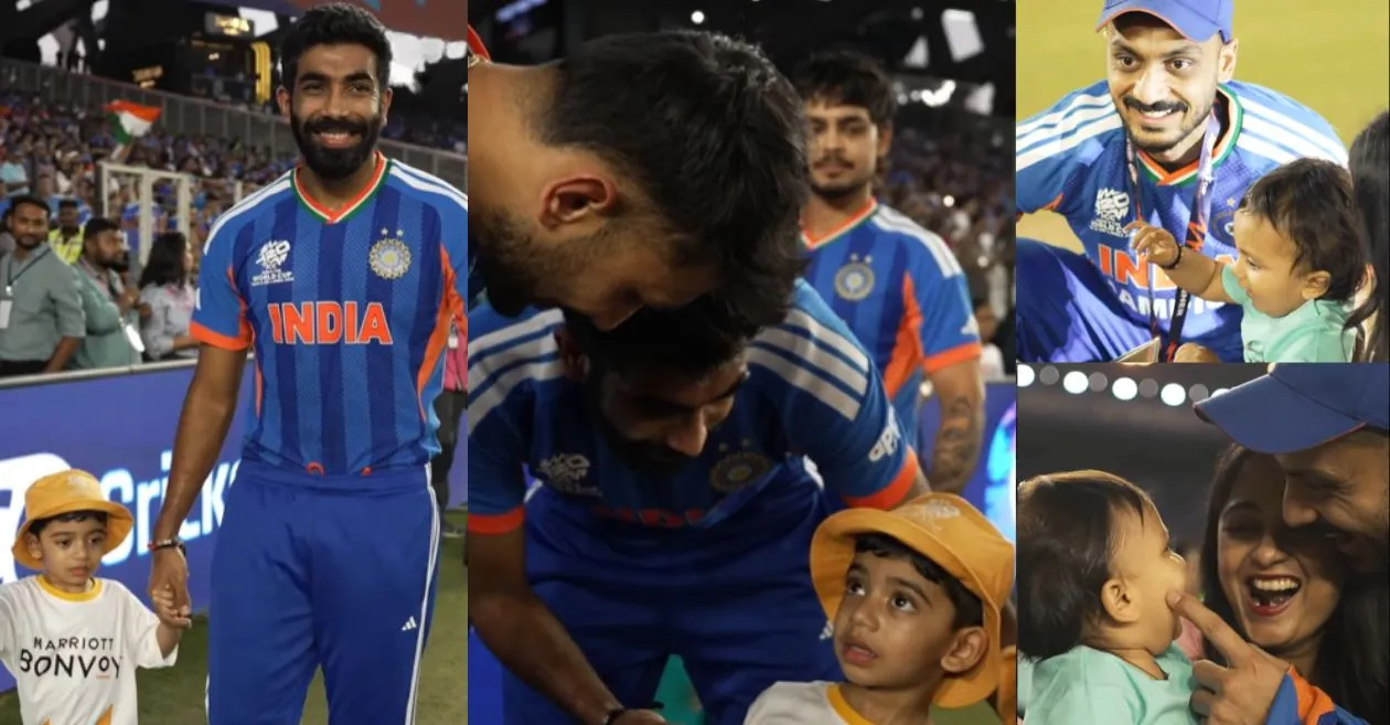 MIRAR: El amor paternal de Jasprit Bumrah y Axar Patel se roba la atención mientras India celebra la Copa del Mundo T20 2026.
