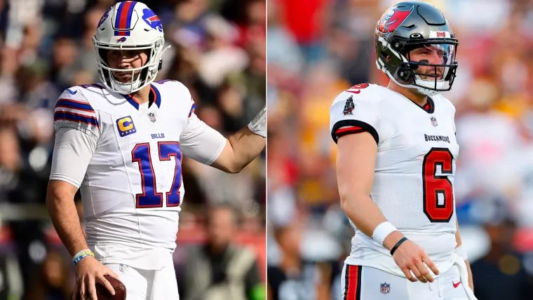 Josh Allen y Baker Mayfield animan uno a uno antes del enfrentamiento Bills-Buccaneers