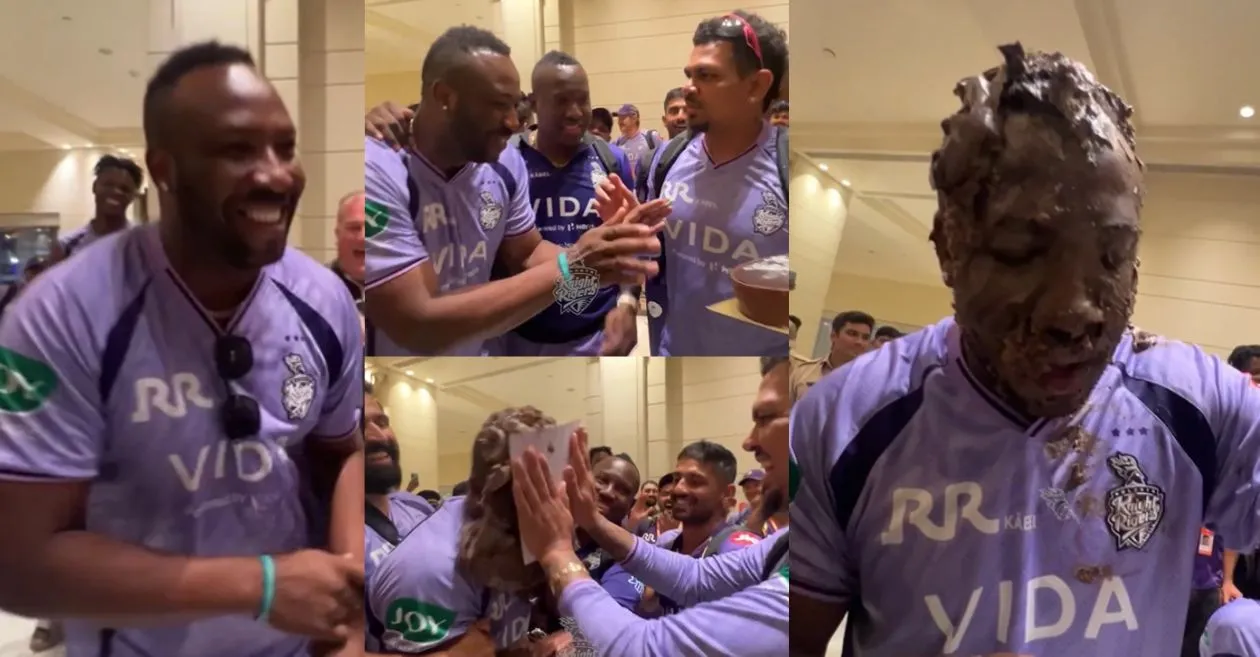IPL 2026 (MIRAR): Los jugadores de KKR celebran el cumpleaños de Andre Russell con un pastel aplastado después de la victoria sobre SRH