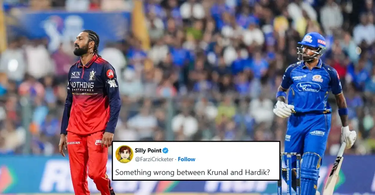 Los fanáticos especulan sobre una ruptura entre Hardik Pandya y Krunal Pandya después del partido MI vs RCB IPL 2026