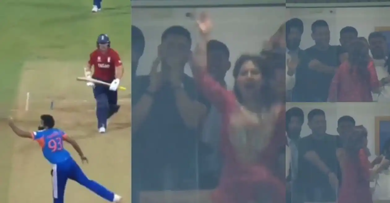Copa del Mundo T20 2026 (MIRAR): La invaluable reacción de MS Dhoni ante la alegría inicial de su esposa Sakshi durante la semifinal IND vs ENG se vuelve viral