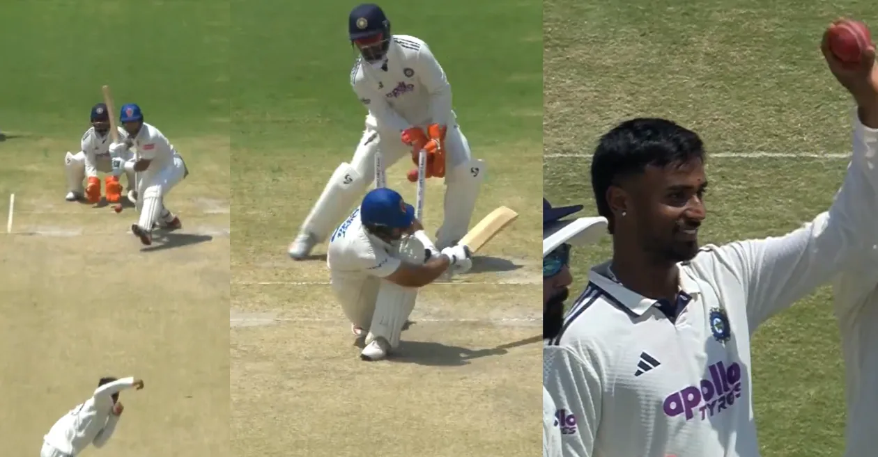 MIRAR: Manav Suthar atrapa a Rahmat Shah para tomar cinco terrenos en el debut de la prueba – IND vs AFG