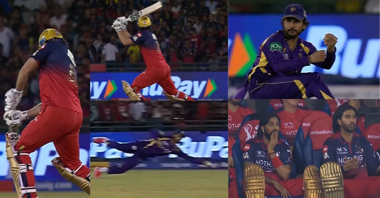 IPL 2026 (MIRAR): Manish Pandey atrapa el balón contra la gravedad y expulsa a Tim David durante el partido RCB vs KKR