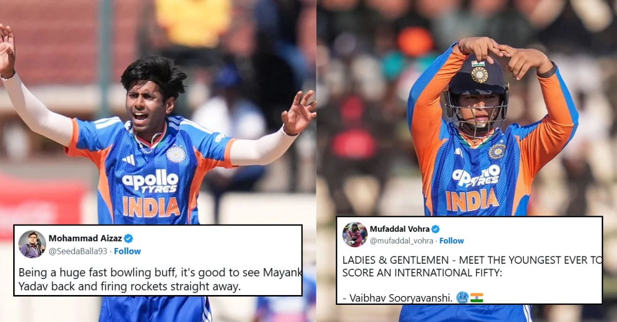 Los fanáticos se vuelven locos mientras Mayank Yadav y Vaibhav Suryavanshi chisporrotean durante la dominante victoria de India sobre Zimbabwe en el primer T20I.