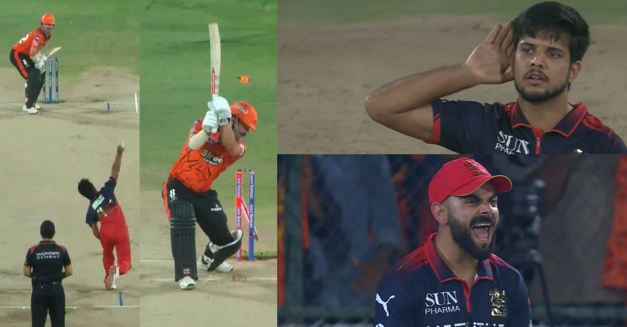 IPL 2026 (MIRAR): Rasikh Salam aplasta a Travis Head con un sensacional yorker durante SRH vs RCB